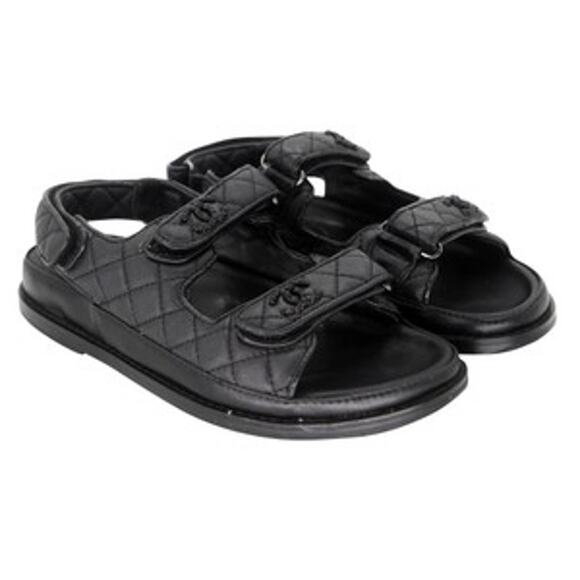 Chanel Chunky Sandals 39 Lambskin 2.55 Diamond CC-0918P-022 - Picture 5 of 9